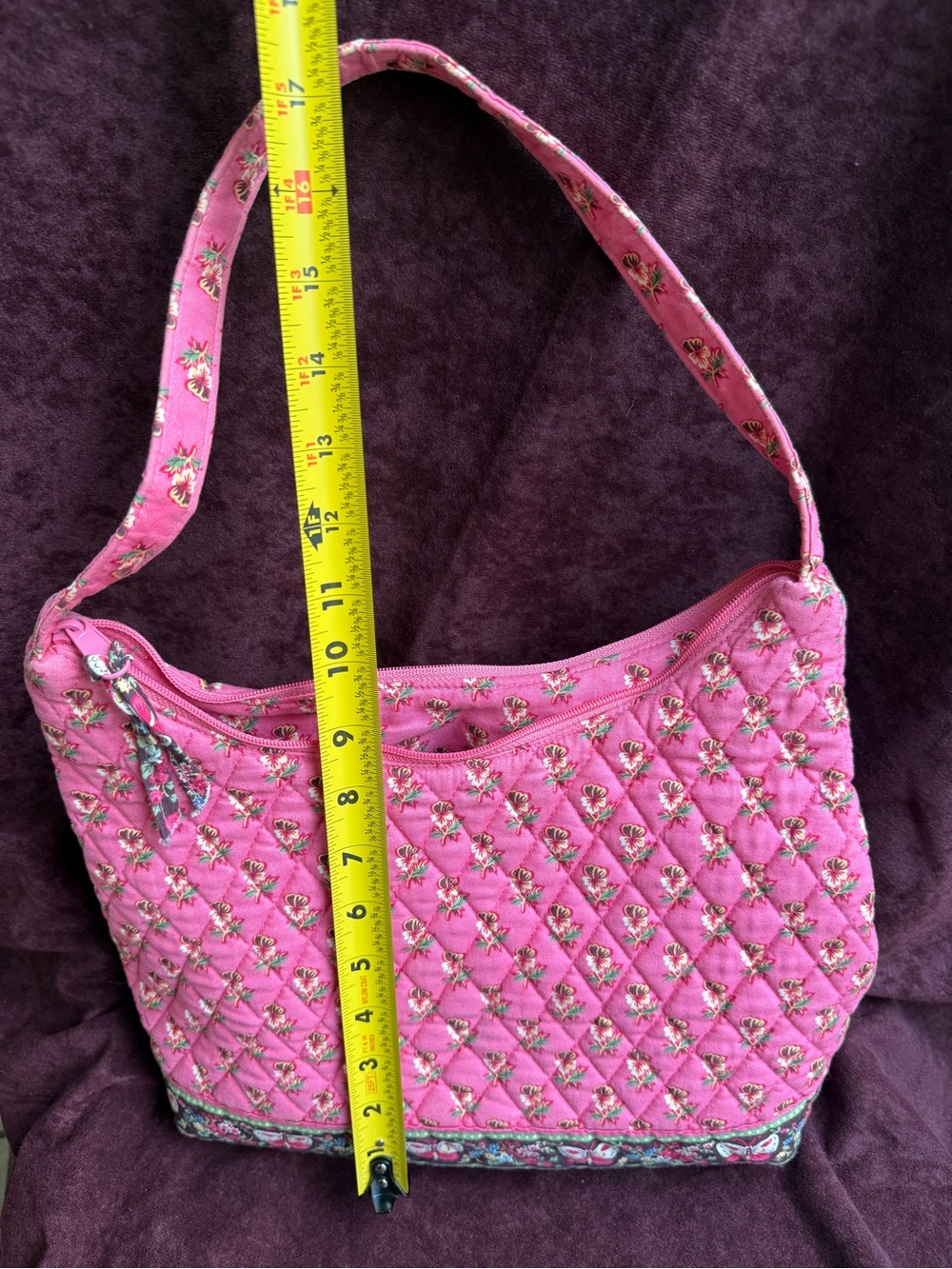 Vera Bradley shoulder bag in Pink Pansy - Picture 5 of 6